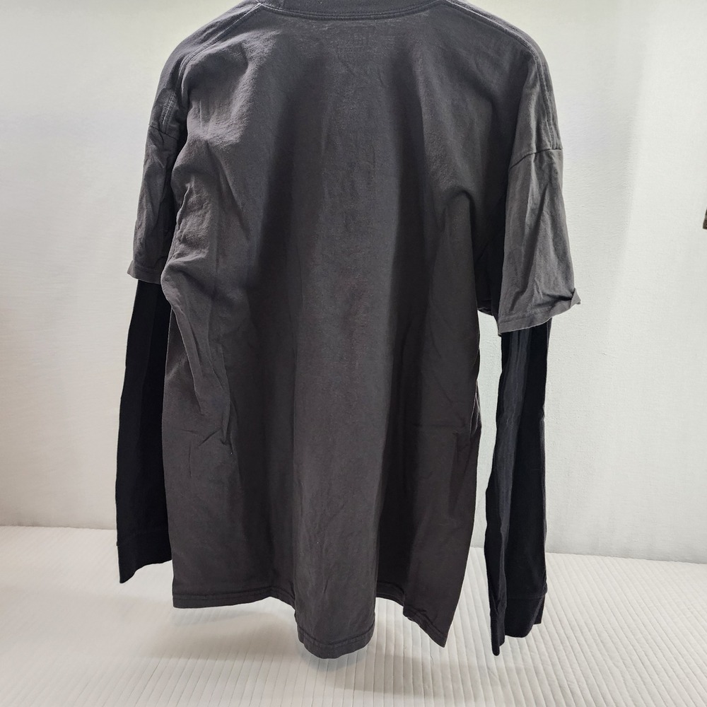 TNT Double Layer Long Sleeve Graphic Eagle Print‎ Gray T Shirt XXL - Picture 3 of 5